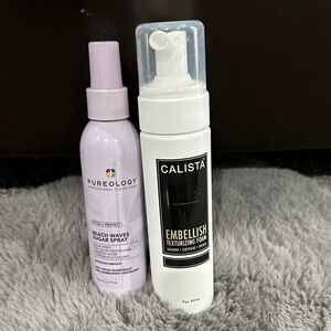 New bundle Pureology Beach Waves Sugar Spray and Calista embellish foam